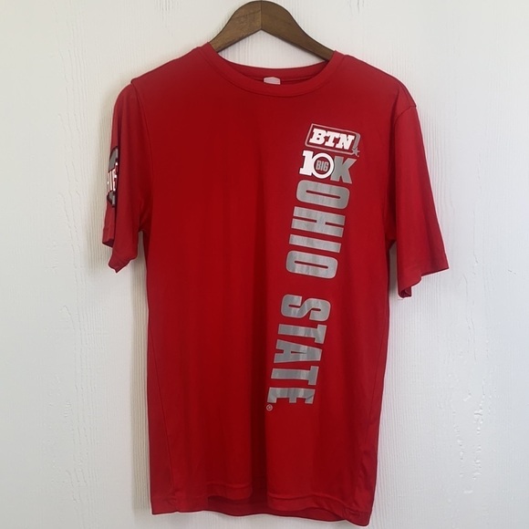 Sport Tek - Big 10 Ohio State Football Red and White Tee Shirt Size Small - Picture 8 of 12